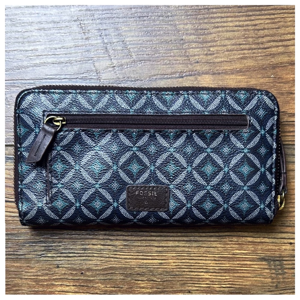 Fossil Geometric Logan Zip Around Wallet - image 6